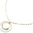 Collier-Fine-Chaine-Maillons-avec-Double-Cercles-Acier-Dore-et-Pierres-Vertes