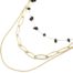 Collier-Triple-Chaines-Maillons-Larges-Billes-Acier-Dore-et-Pierres-Noires