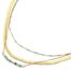 Collier-Triple-Chaines-Serpentine-Acier-Dore-Perles-Email-et-Pierres-Vertes