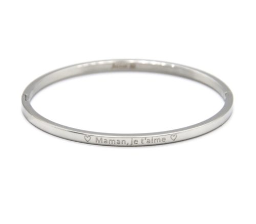 Bracelet-Jonc-Fin-Acier-Argente-avec-Message-Maman-je-taime