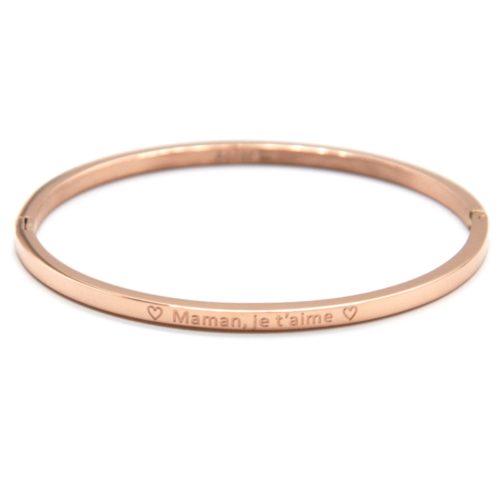 Bracelet-Jonc-Fin-Acier-Or-Rose-avec-Message-Maman-je-taime