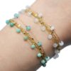 Bracelet-Multi-Chaines-Billes-Maillons-Acier-Dore-et-Pierres