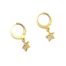 Boucles-dOreilles-Mini-Creoles-avec-Etoile-Strass-Acier-Dore