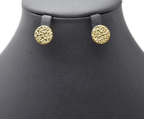Boucles-dOreilles-Medaille-Martelee-Acier-Dore