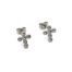 Boucles-dOreilles-Croix-Acier-Argente-Multi-Strass