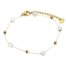 Bracelet-Fine-Chaine-Billes-Acier-Dore-et-Pierres-Blanches