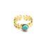 Bague-Anneau-Couronne-Epi-de-Ble-Acier-Dore-et-Pierre-Turquoise