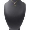 Collier-Fine-Chaine-avec-Pierre-Nacre-et-Cercle-Martele-Acier-Dore