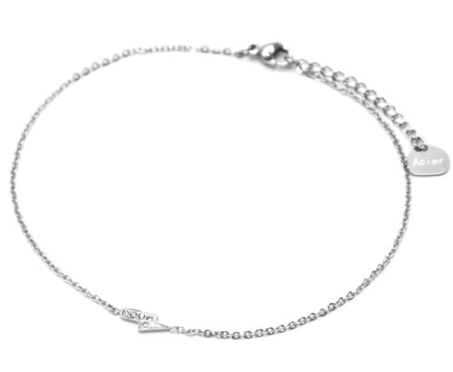 Fine-Chaine-Cheville-Acier-Argente-avec-Eclair-Strass