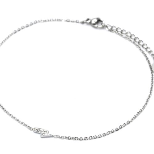 Fine-Chaine-Cheville-Acier-Argente-avec-Eclair-Strass