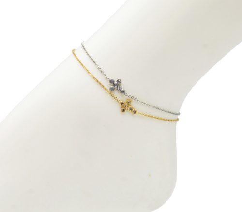 Fine-Chaine-Cheville-Acier-avec-Croix-Multi-Strass