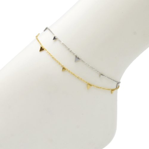 Fine-Chaine-Cheville-Acier-Argente-avec-Pampilles-Triangles