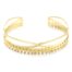 Bracelet-Jonc-Double-Rangs-Croises-et-Epi-de-Ble-Acier-Dore