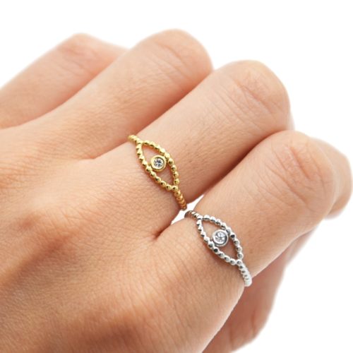 Bague-Fine-Billes-avec-Oeil-Contour-Acier-et-Strass