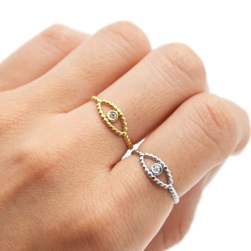 Bague-Fine-Billes-avec-Oeil-Contour-Acier-et-Strass