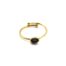 Bague-Anneau-avec-Pierre-Ovale-Noire-Contour-Acier-Dore