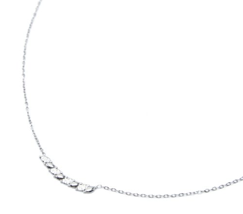 Collier-Fine-Chaine-Pendentif-Bande-Ovales-Unis-et-Marteles-Acier-Argente