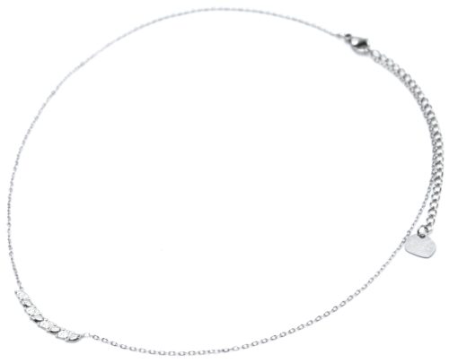 Collier-Fine-Chaine-Pendentif-Bande-Ovales-Unis-et-Marteles-Acier-Argente