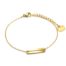 Bracelet-Fine-Chaine-avec-Medaille-Rectangle-Acier-Dore