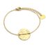 Bracelet-Fine-Chaine-avec-Medaille-Ronde-Martelee-Acier-Dore