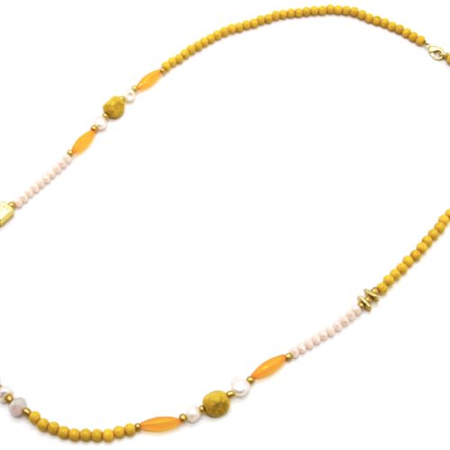 Sautoir-Collier-Effet-Marbre-Jaune-avec-Pierres-et-Perles-dEau-Douce