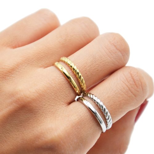 Bague-Double-Anneaux-Simple-et-Torsade-Acier