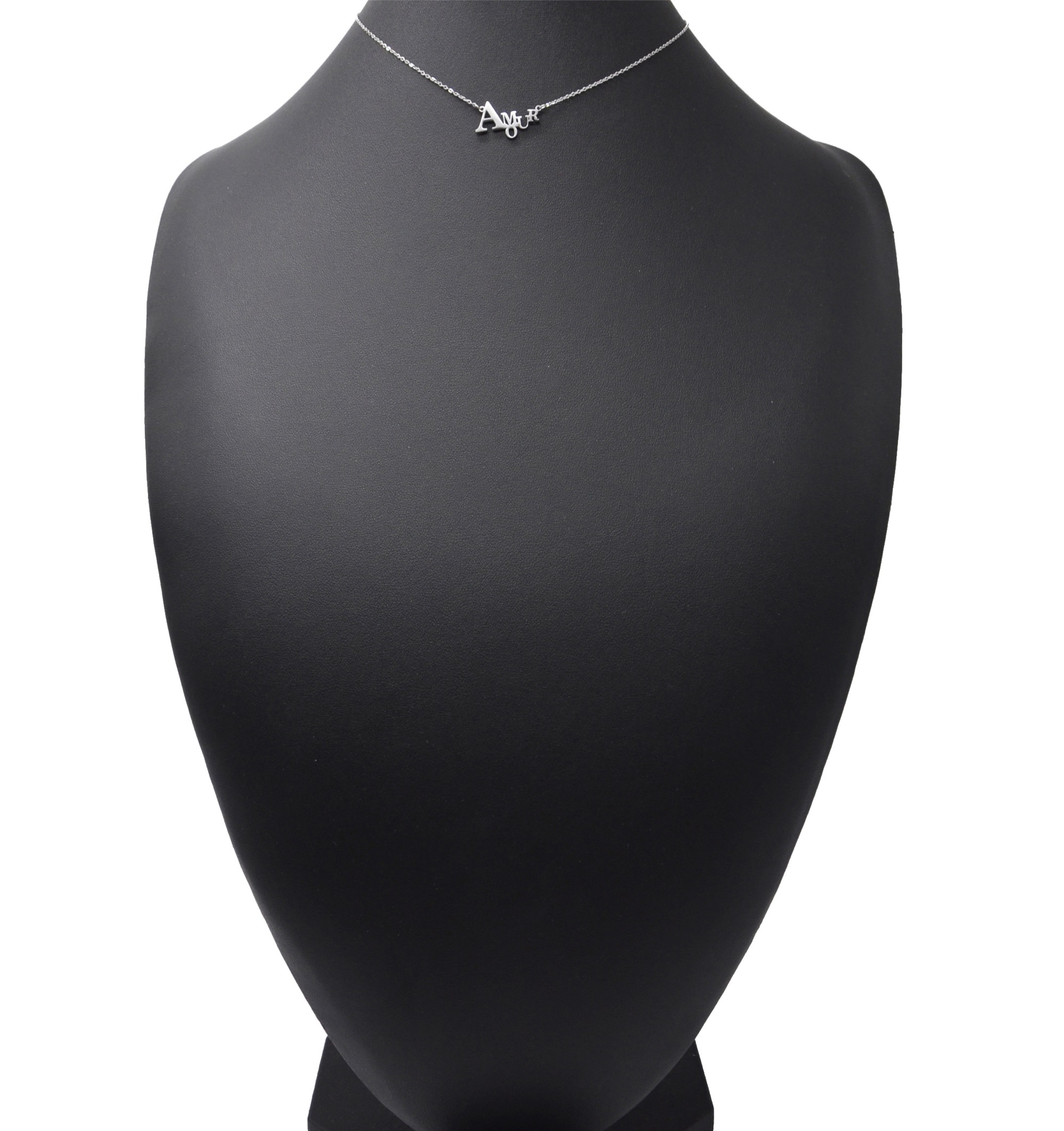 Collier-Fine-Chaine-Pendentif-Lettres-Amour-Acier-Argente