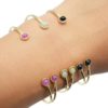 Bracelet-Jonc-Fin-Acier-Dore-avec-3-Pierres-Rondes