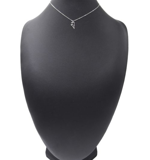 Collier-Fine-Chaine-Pendentif-Eclair-Contour-Acier-Argente