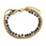 Bracelet-Triple-Chaines-Serpent-Ronde-Torsadee-Acier-Dore-et-Perles-Bleu-Nuit