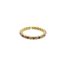 Bague-Anneau-Billes-Acier-Dore-avec-Points-Email-Marron-Taupe