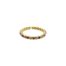 Bague-Anneau-Billes-Acier-Dore-avec-Points-Email-Marron-Taupe