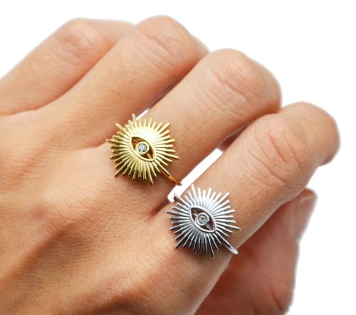 Bague-Anneau-avec-Soleil-Acier-et-Oeil-Strass