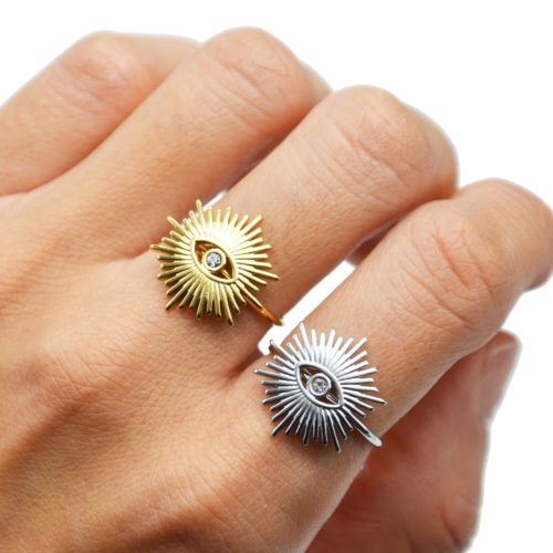 Bague-Anneau-avec-Soleil-Acier-et-Oeil-Strass