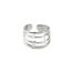 Bague-Large-Multi-Rangs-avec-Liens-Acier-Argente