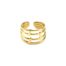 Bague-Large-Multi-Rangs-avec-Liens-Acier-Dore