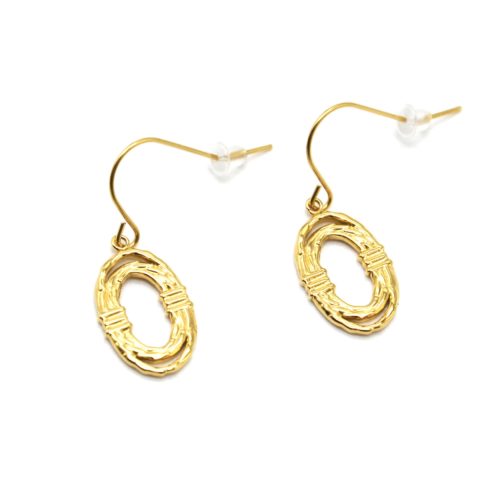 Boucles-dOreilles-Multi-Ovales-Marteles-Acier-Dore
