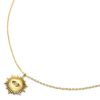 Collier-Fine-Chaine-avec-Soleil-Acier-Dore-et-Oeil-Strass