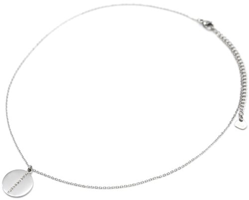 Collier-Fine-Chaine-avec-Medaille-Acier-Argente-et-Bande-Strass