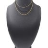 Collier-Triple-Chaines-Serpent-Ronde-Torsadee-Acier-Dore-et-Perles-Noires