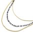 Collier-Triple-Chaines-Serpent-Ronde-Torsadee-Acier-Dore-et-Perles-Bleu-Nuit