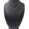 Collier-Triple-Chaines-Serpent-Ronde-Torsadee-Acier-Dore-et-Perles-Bleu-Nuit