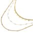 Collier-Triple-Chaines-Serpent-Ronde-Maillons-Acier-Dore-et-Pierres-Blanches