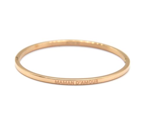 Bracelet-Jonc-Fin-Acier-Or-Rose-avec-Message-Maman-d-Amour