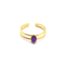 Bague-Double-Anneaux-avec-Pierre-Ovale-Mauve-Contour-Acier-Dore