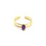 Bague-Double-Anneaux-avec-Pierre-Ovale-Mauve-Contour-Acier-Dore