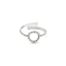 Bague-Anneau-avec-Cercle-Contour-Torsade-Acier-Argente