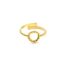 Bague-Anneau-avec-Cercle-Contour-Torsade-Acier-Dore