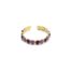 Bague-Anneau-Acier-Dore-avec-Multi-Cercles-Email-Violet