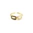 Bague-Fine-avec-Maillons-Email-Noir-Blanc-et-Contour-Acier-Dore